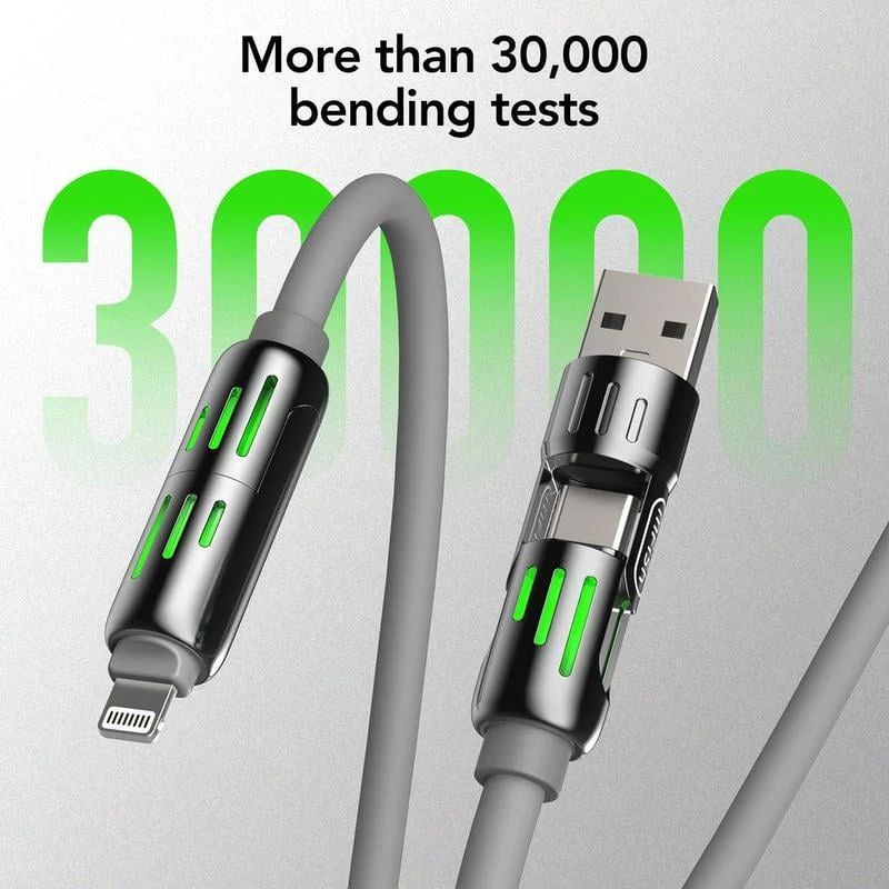 4-in-1 Multi USB charging cable for Lightning and Micro USB devices with fast charging support — image 2