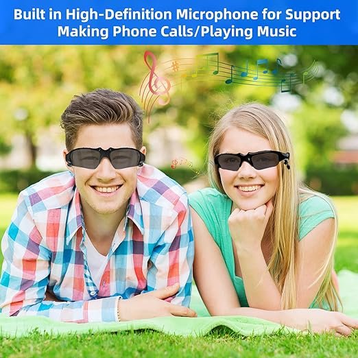 Wireless Bluetooth audio sunglasses with polarized lenses, built-in speakers, and hands-free calling for outdoor activities — image 2