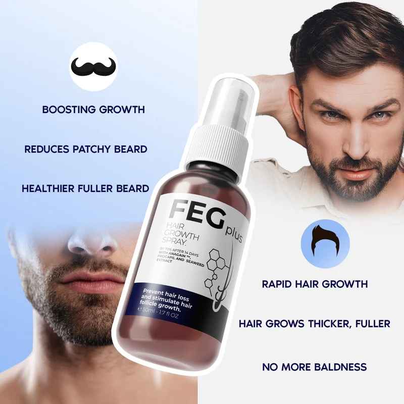 FEG Plus Hair Growth Spray 50ml for scalp care and healthier-looking, fuller hair. — image 2