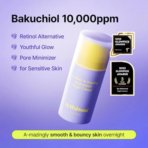 By Wishtrend Vitamin A-mazing Bakuchiol Night Cream 10g with Vitamin A and Bakuchiol skincare formula. — image 7