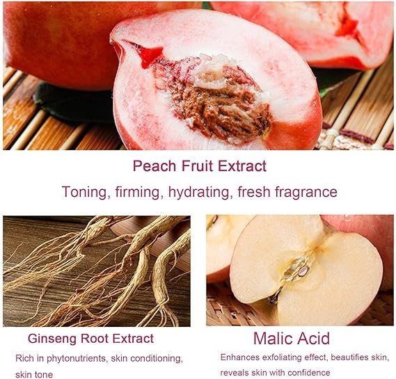Peach Extract Fruit Acid Exfoliating Face Gel Cream for gentle exfoliation and smoother, refreshed skin. — image 4