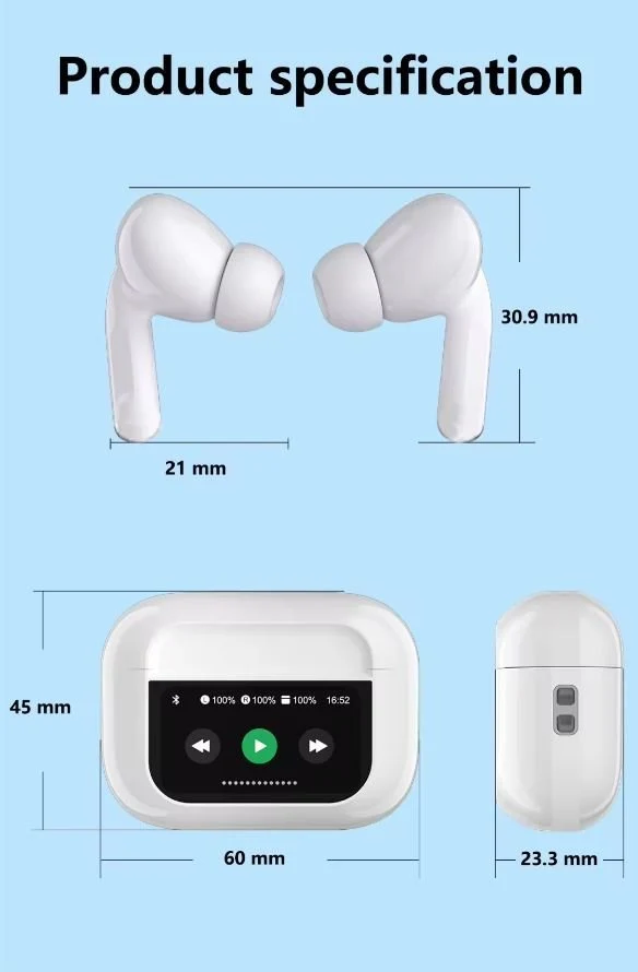 Z90 Pro wireless Bluetooth earbuds with ANC, LED charging case, touch controls, and deep bass stereo sound — image 5