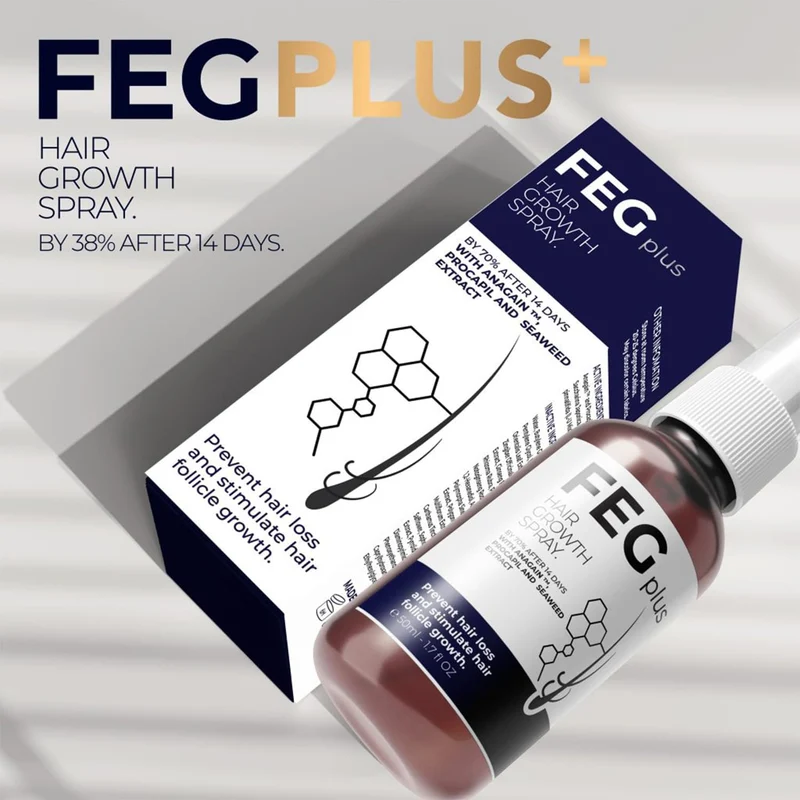 FEG Plus Hair Growth Spray 50ml for scalp care and healthier-looking, fuller hair. — image 4