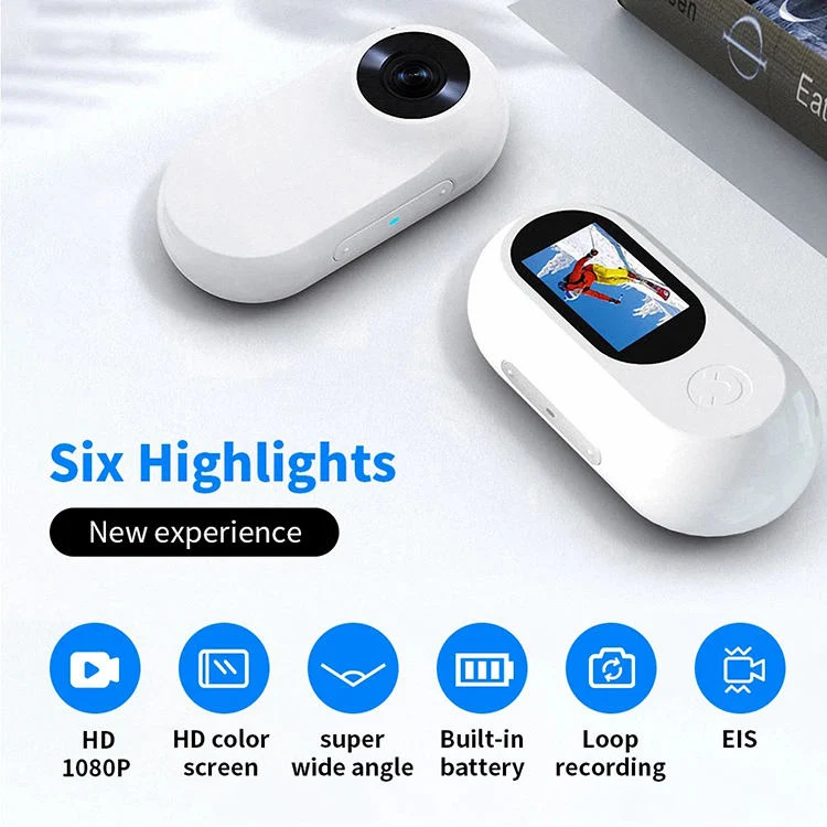 Mini Motion View rechargeable clip-on portable mini camera with USB charging accessories — image 2