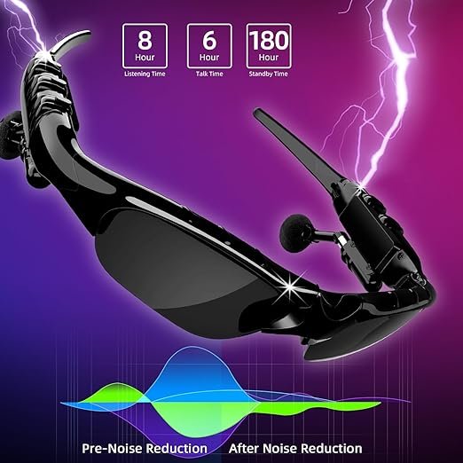Wireless Bluetooth audio sunglasses with polarized lenses, built-in speakers, and hands-free calling for outdoor activities — image 6