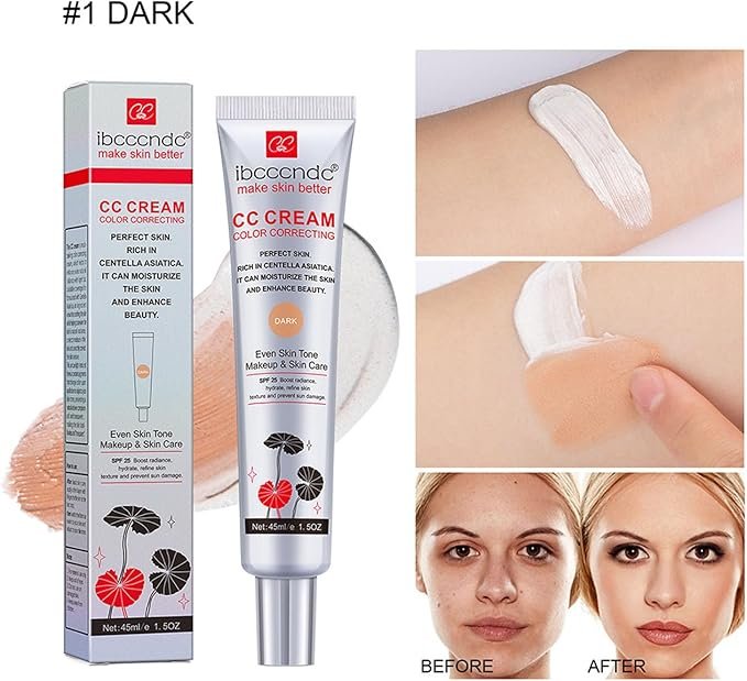 IBCCNDC CC Cream SPF 25 45ml with natural coverage, Centella Asiatica, and skin tone correcting formula — image 4