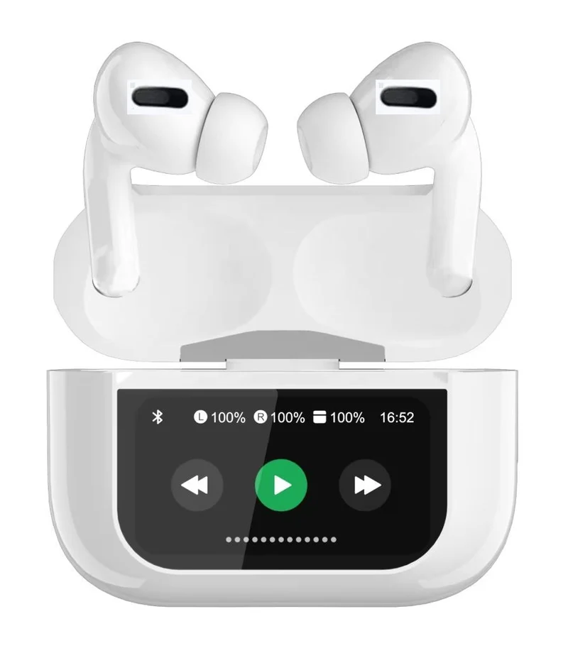 Z90 Pro wireless Bluetooth earbuds with ANC, LED charging case, touch controls, and deep bass stereo sound