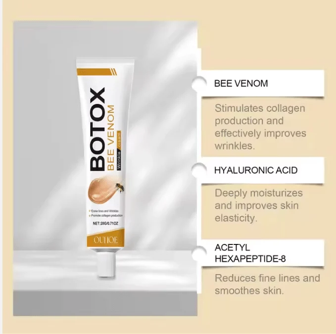 OUHOE Bee Venom Wrinkle Cream 20g anti-aging facial moisturizer for hydrated and smoother-looking skin — image 8