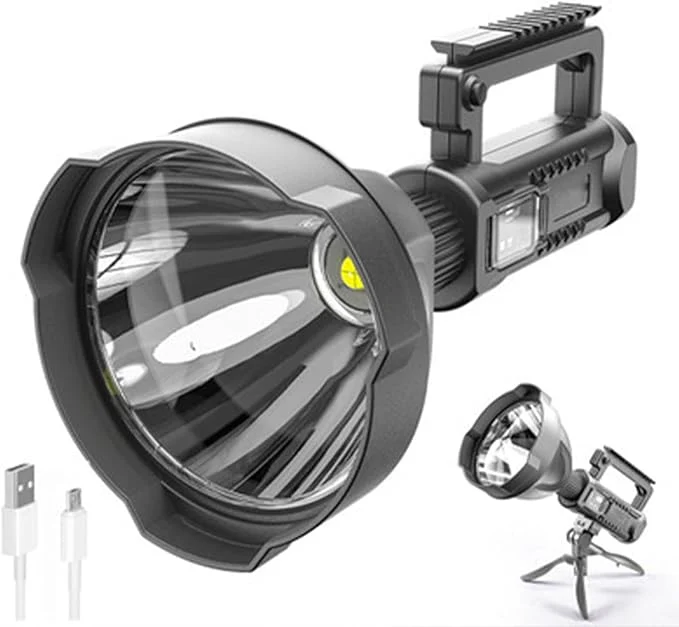Portable rechargeable LED flashlight with IPX6 water-resistant design for camping, hiking, fishing, and emergency use — image 3