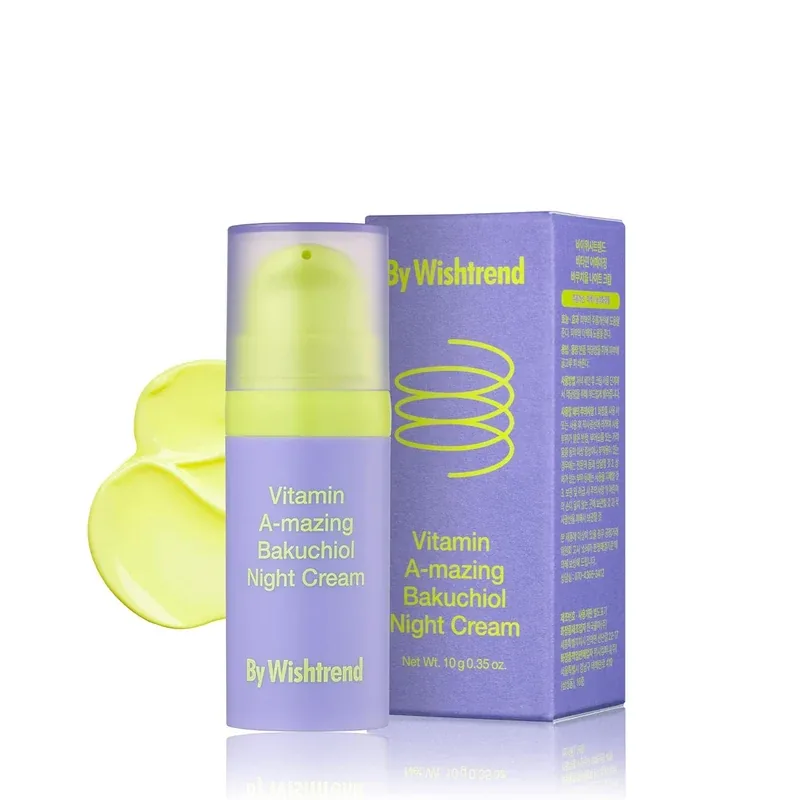 By Wishtrend Vitamin A-mazing Bakuchiol Night Cream 10g with Vitamin A and Bakuchiol skincare formula. — image 6