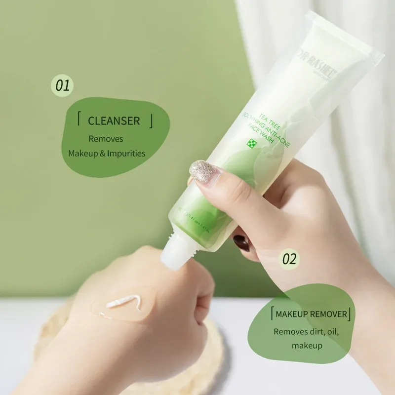 DR. RASHEL Tea Tree Face Wash double tube with Salicylic Acid for anti-acne and oil control skincare. — image 3
