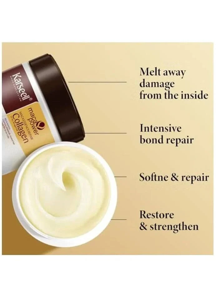 Karseell Hair Repair Collagen Treatment 500ml nourishing hair mask for damaged hair repair, frizz control and deep conditioning — image 3