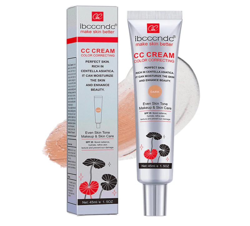 IBCCNDC CC Cream SPF 25 45ml with natural coverage, Centella Asiatica, and skin tone correcting formula
