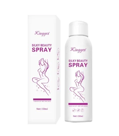 Silky Beauty Hair Removal Spray 150ml bottle for smooth and gentle hair removal.