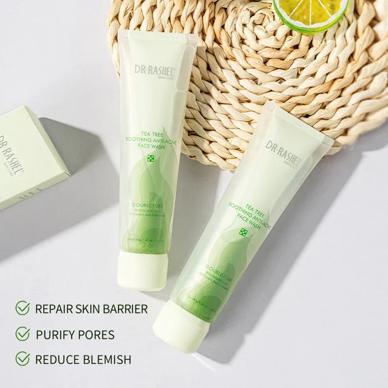 DR. RASHEL Tea Tree Face Wash double tube with Salicylic Acid for anti-acne and oil control skincare. — image 4